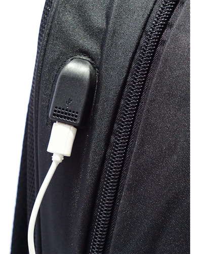 Imagen 6 de 8 de Mochila Notebook Usb Colegio Reforzada Impermeable Full