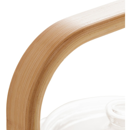 Chaleira De Vidro Alça Bambu Resistente Ao Calor 800ml Wolff