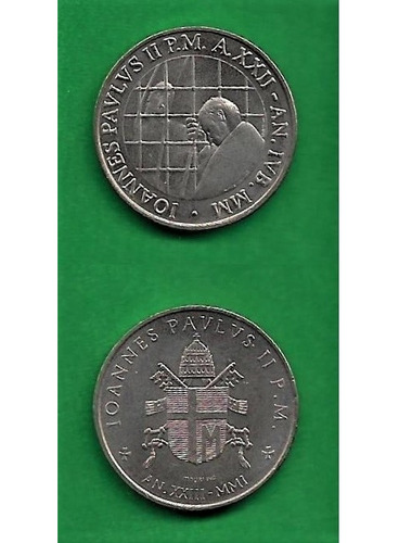 Grr-moneda De El Vaticano 100 Liras 2001 Papa Juan Pablo I I