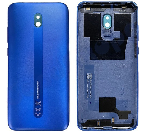 Tapa Trasera + Boton Xiaomi Redmi 8a Azul Y Negra Chacao 