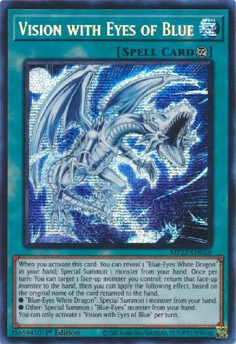 Visión Con Azules Ojos Prismatic Secret Raro Yugioh