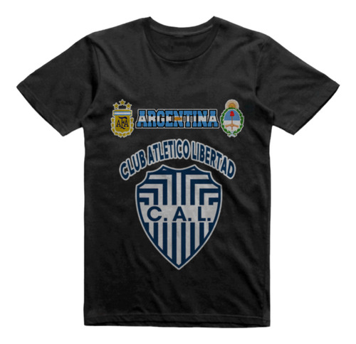 Remera Infantil Negra Libertad De Villa Rosas