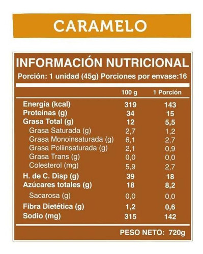 Imagen 2 de 2 de Suplemento en barra Wild Foods Wild Protein proteína sabor caramelo en caja de 720g 16 un