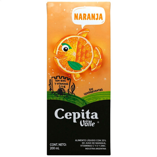 Jugo De Naranja Cepita Del Valle Con Vitaminas - Pack X 24u