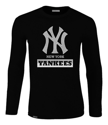 Camiseta Manga Larga Camibuso Yankees Lineas Beisbol Eol