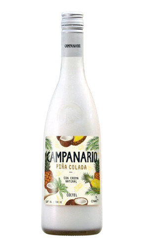 Pisco Campanario Coctel Piña Colada Botella Por 700cc..