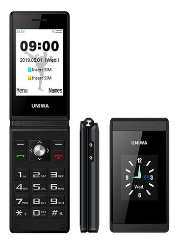 Uniwa Senior Flip Teléfono Móvil Dual Sim Anciano Celular