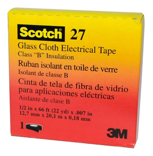 Tape/cinta Eléctrica Fibra De Vidrio 1/2 X20mts