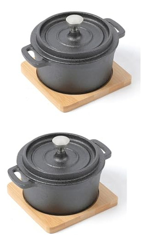 Sartén Hawok De Hierro Fundido Con Tapa, 270 Ml, 9,13 Oz/1,0