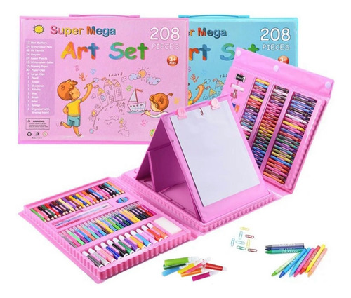 Set Kit Colores Juego Arte/dibujo Creativo Infantil 208pcs