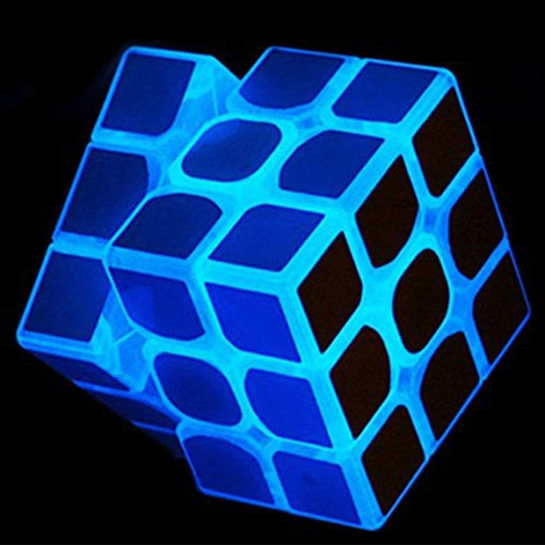 Cubo De Velocidad Fluorescente Azul 3x3 Glow Dark Magic S...
