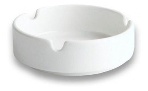 Imagen 1 de 2 de Cenicero Porcelana Blanco 9cm
