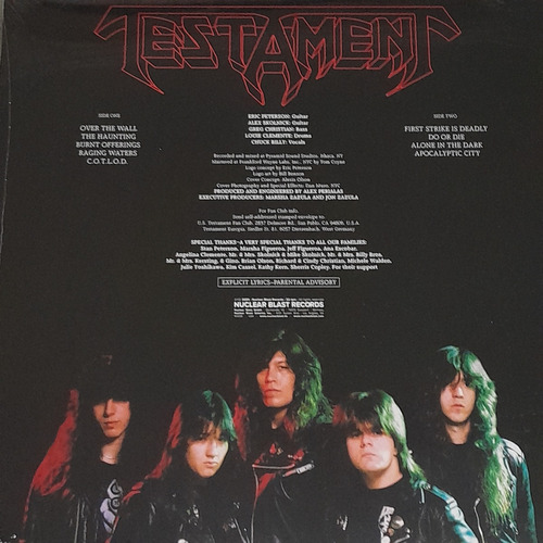 Testament The Legacy Lp Purple W Yellow Splatter
