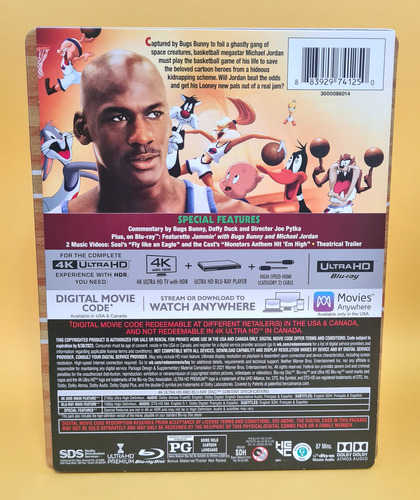 Steelbook + Bluray + Digital / Space Jam / Michael Jordan (Usado)