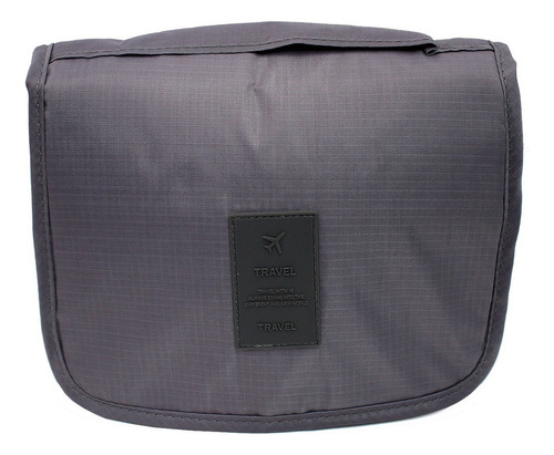 Neceser De Viaje Con Gancho Organizador De Tocador Basico Color Gris