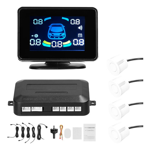 Sensor Parking Coche Reverso Advertencia Sonido Pantalla Lcd