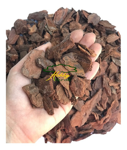 Imagem 4 de 5 de Casca De Pinus Triturada Grossa Decoração Rosa Do Deserto 5l