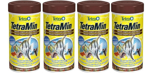 Ração Tetra Min Flakes 52g Kit Com 4 Unidades