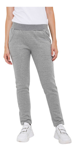 Pantalón Jogging De Algodón Rustico Chupín Mujer