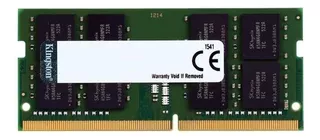 Memória RAM ValueRAM color verde 16GB 1 Kingston KVR26S19D8/16