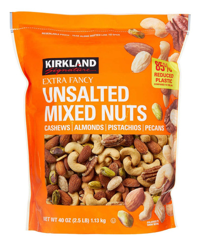 Mezcla De Frutos Secos Sin Sal Extra Fancy Kirkland 1.13 Kg