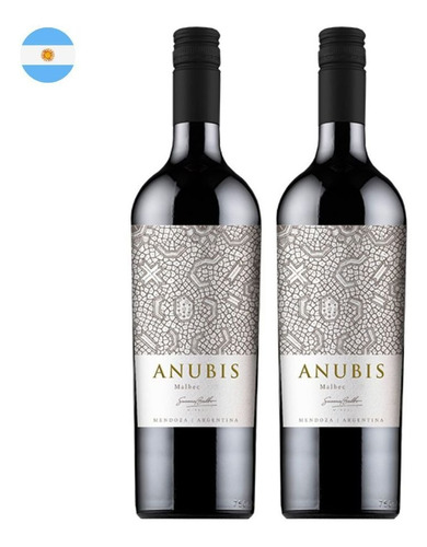 Kit 2 Vinhos Anubis Malbec Tinto Argentina 750ml