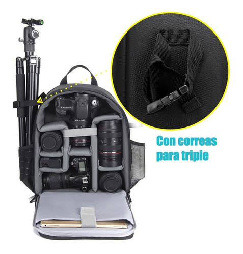 Imagen 4 de 10 de Mochila Backpack Caden Camara Profesional Dslr Waterproof