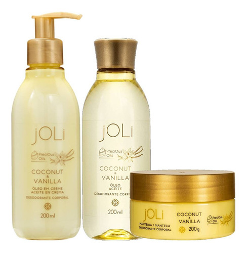 Joli Coconut Y Vainilla Rutina X3 Crema Corporal Con Manteca