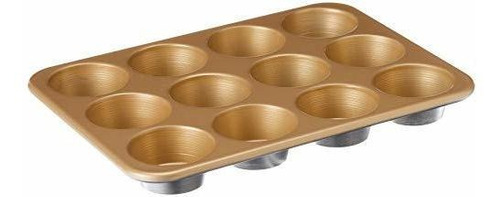 Nordic Ware Naturals De Aluminio Antiadherente Muffin Pan, D