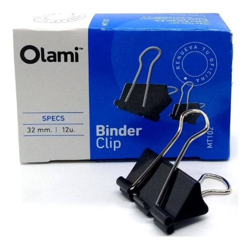 Broches Binder Clips Olami 32 Mm X12 Unidades 