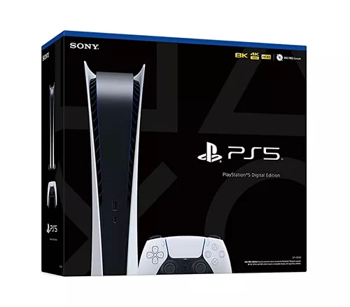 Sony PlayStation 5 825GB Digital Edition cor branco e preto