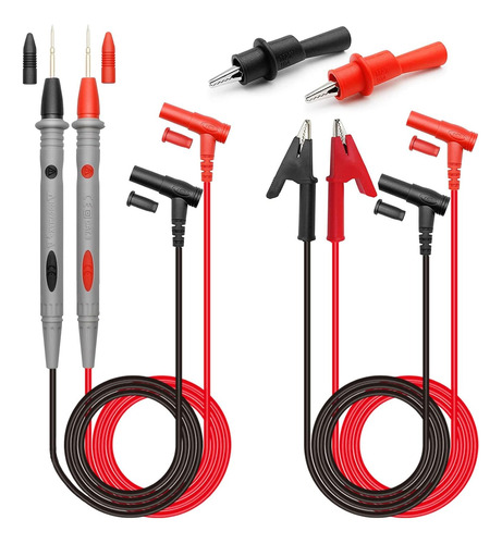 Kit De Cables De Prueba De Multímetro Con Pinzas De Cocodril
