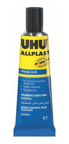 Pegamento Uhu Allplast Para Plásticos X33 Ml.