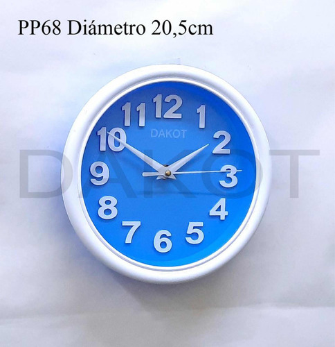 Reloj De Pared Dakot Pp68 Redondo Chico  Colores - Taggersho