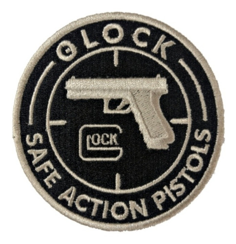 Parche Bordado Glock Pistols Caqui/negro 8 Cm