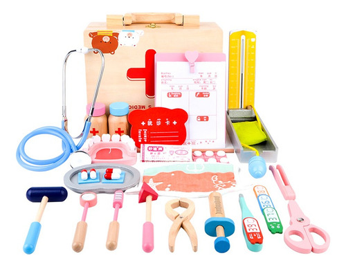 Juguete De Rol Kit Completo Doctor/ra En Madera Educativo