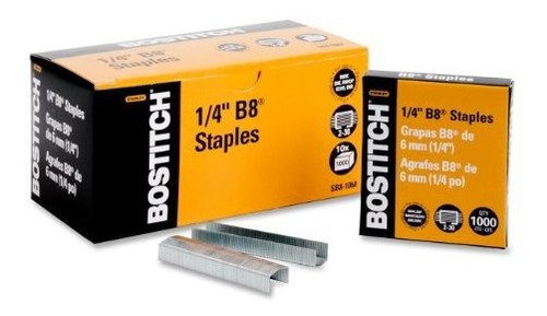 Bostitch B8 Powercrown Staples, 0,25 Pulgadas, 10000 Total E