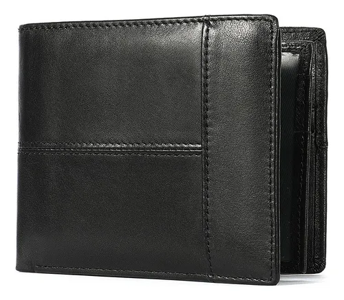 comprar Cartera Hombre Piel Genuina Cartera Antirrobo Rfid