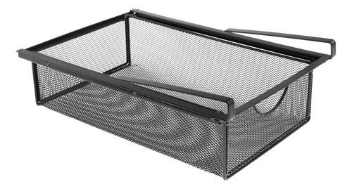 Cesta De Alambre De Estante, Bajo Cajón Colgante De Negro