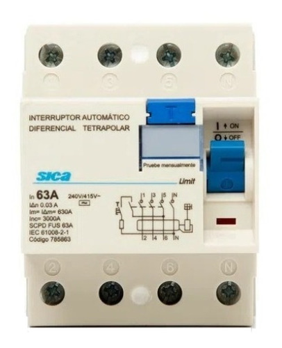 Imagen 1 de 2 de Interruptor diferencial miniatura-para riel din Sica 785863