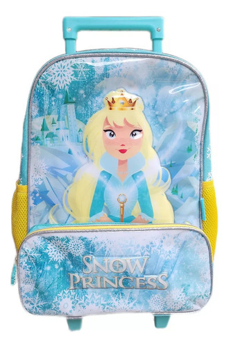 Mochila Nena Princesas Con Carrito 16 Pulgadas