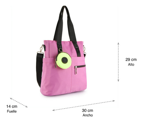 Cartera Dos Asas Grande Catia Morado