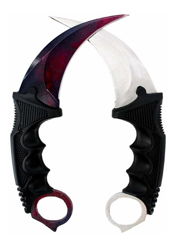 Karambit Juego De 2 Cuchillos Cs-go Para Caza Camping Pesca 