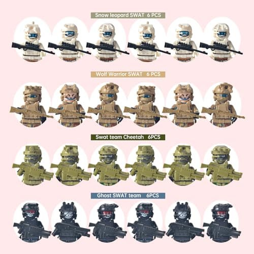 Leerfei Toys Swat Juego De Bloques De Construcción De Para |