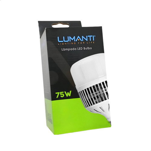Kit 5 Lâmpada Led Bulbo E27 75w Alta Potência Luz Fria 6500k 127/220v