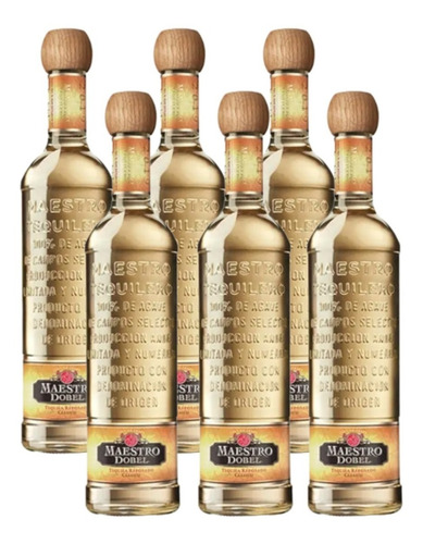 Caja De 6 Tequila Maestro Tequilero Reposado De 750 Ml