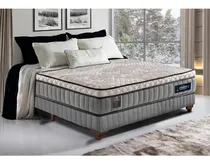 Comprar Cama Box Cama inBox Frost ThermoGel casal colchão euro pillow + box 138x188x60 molas ensacadas living cor cinza