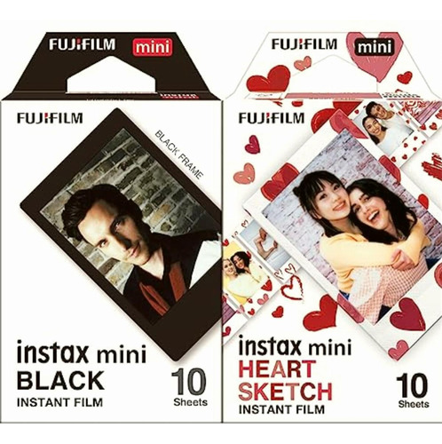 Instax Fujifilm 151010120 Película Mini, Color Negro +