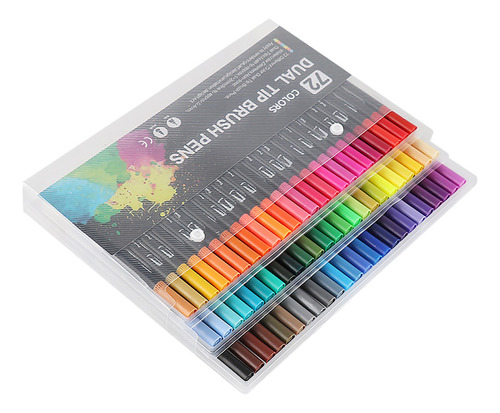 Marcadores De Doble Punta De 72 Colores Para Dibujar Y Bosqu
