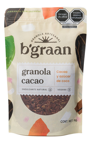 Granola Cacao Y Azúcar De Coco B'graan 1 Kg